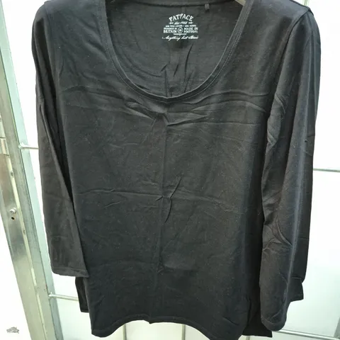 FATFACE WOMEN'S BLACK LONG-SLEEVE TOP, UK SIZE 16