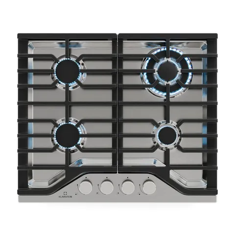 BOXED KLARSTEIN TURBOCAST 60CM GAS HOB 4 BURNERS