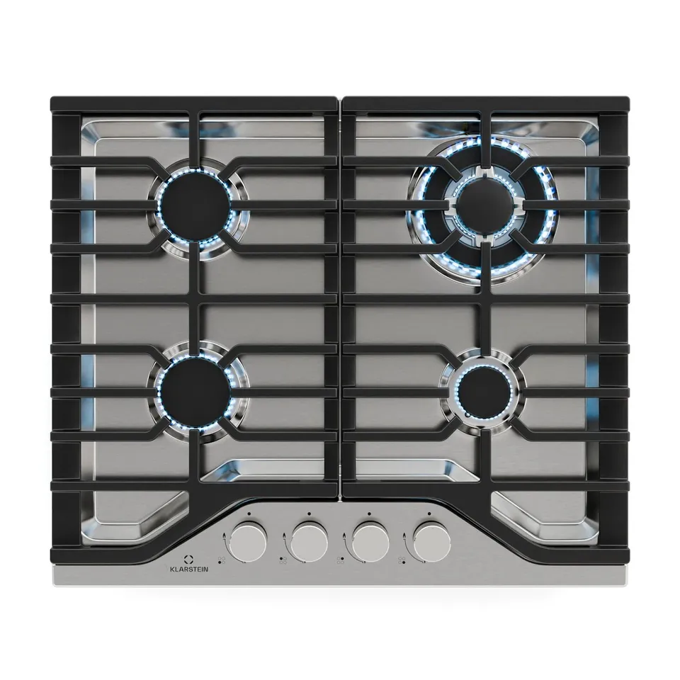 BOXED KLARSTEIN TURBOCAST 60CM GAS HOB 4 BURNERS