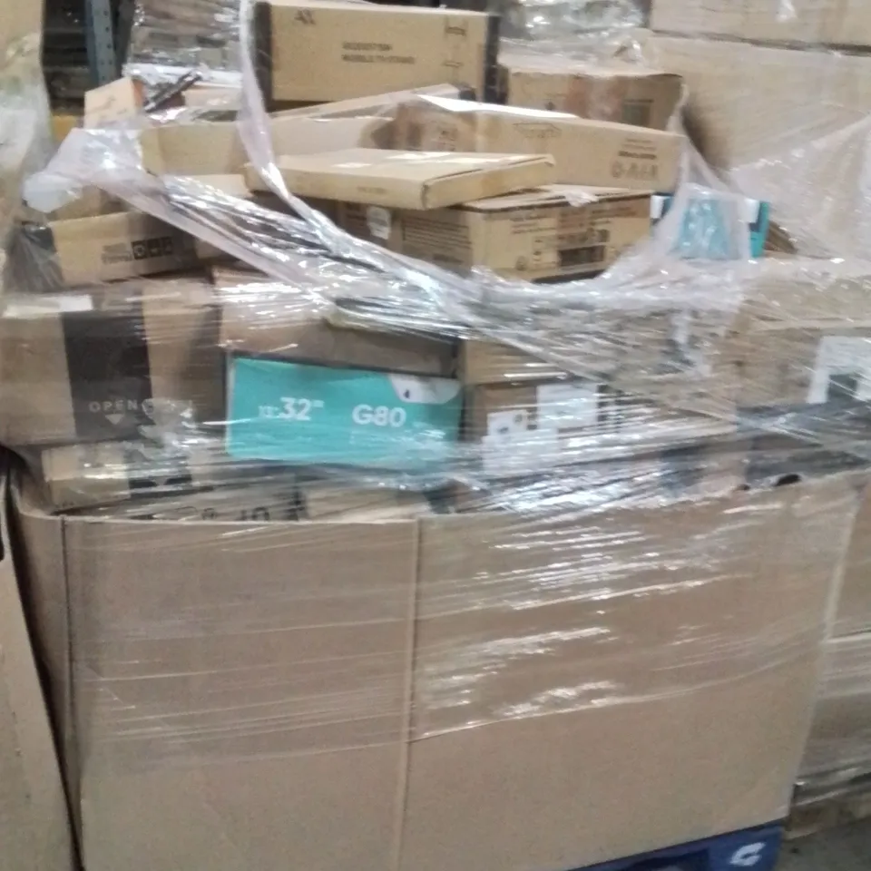PALLET CONTAINING LARGE QUANTITY OF TV BRACKETS 