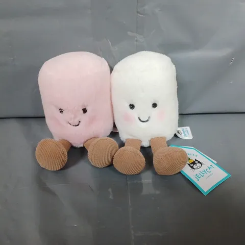 JELLYCAT - OUR NAMES ARE AMUSEABLE PINK AND WHITE MARSHMALLOWS