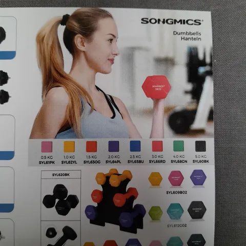 BOXED SONGMICS SYL69BK DUMBBELL SET