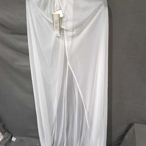 WOMEN'S WHITE SHEER OVERLAY DRESS – WITH TAGS ONE SIZE