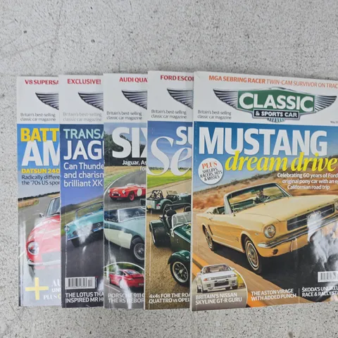 SET OF 5 ASSORTED ISSUES OF CLASSIC & SPORTS CAR MAGAZINES