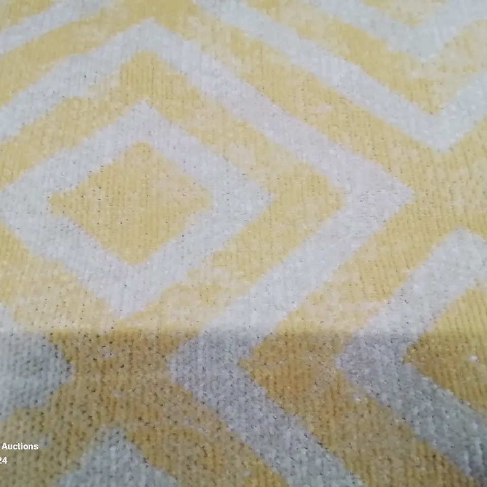 BRAND NEW PACO HOME YELLOW AND WHITE 60X100CM RUG