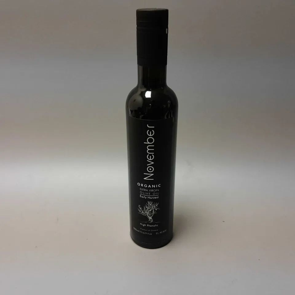 12 NOVEMBER ORGANIC EXTRA VIRGIN OLIVE OIL EARLY HARVEST HIGH PHELONIC (500ml) - COLLECTION ONLY