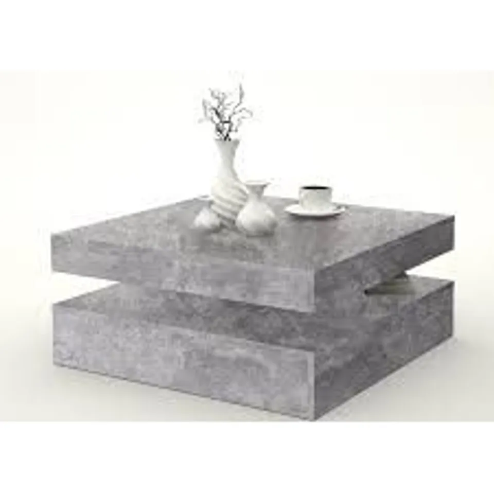 BOXED DOWNER BLOCK COFFEE TABLE - LIGHT GREY (1 BOX)
