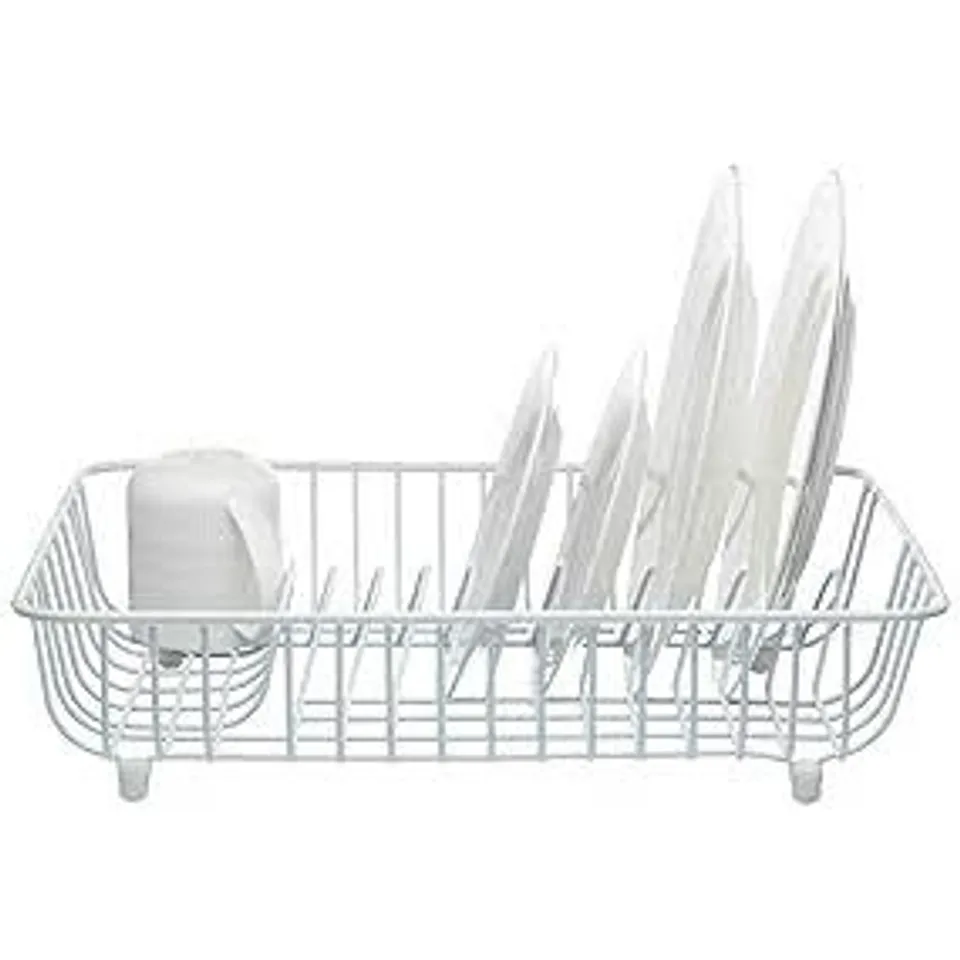 BOXED KITCHEN CRAFT ANTI-SCRATCH DISH DRAINER - WHITE