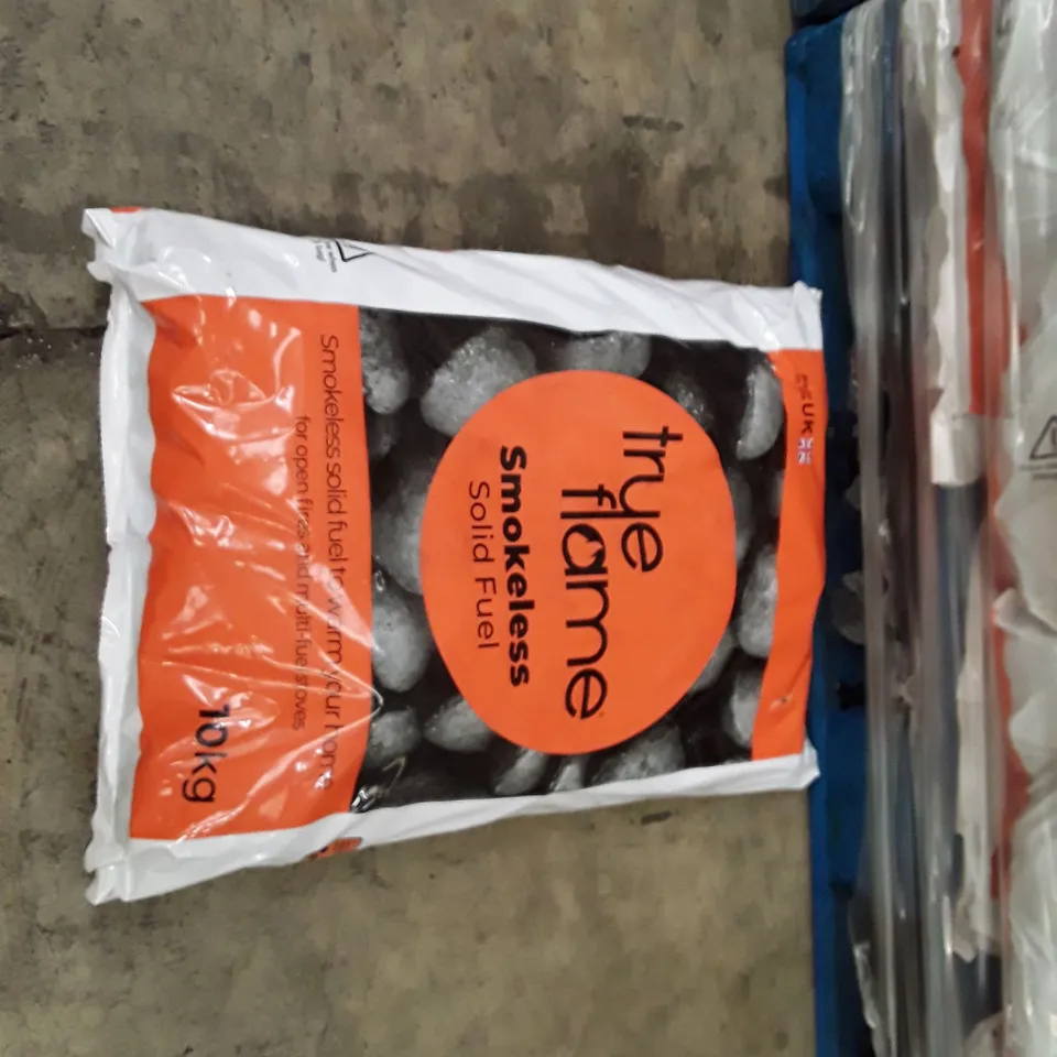 PALLET OF APPROXIMATELY 90 BAGS OF TRUE FLAME SMOKELESS SOLID FUEL 