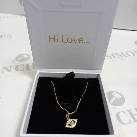 BOXED GEMSA MINI EVIL EYE PENDANT NECKLACE 
