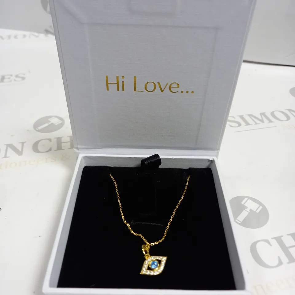 BOXED GEMSA MINI EVIL EYE PENDANT NECKLACE 