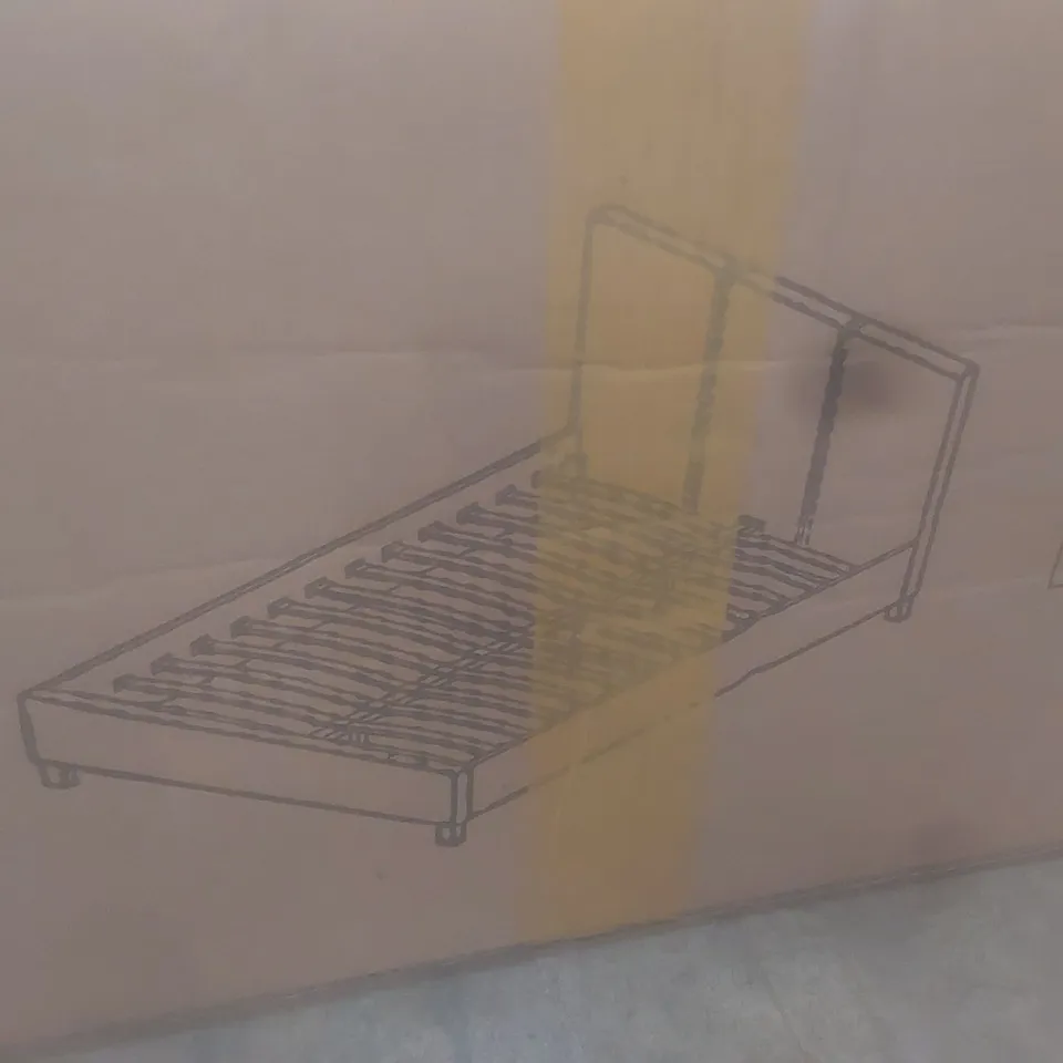 BOXED JULIAN BOWEN RIALTO 150cm BED FRAME - OATMEAL (2 BOXES)