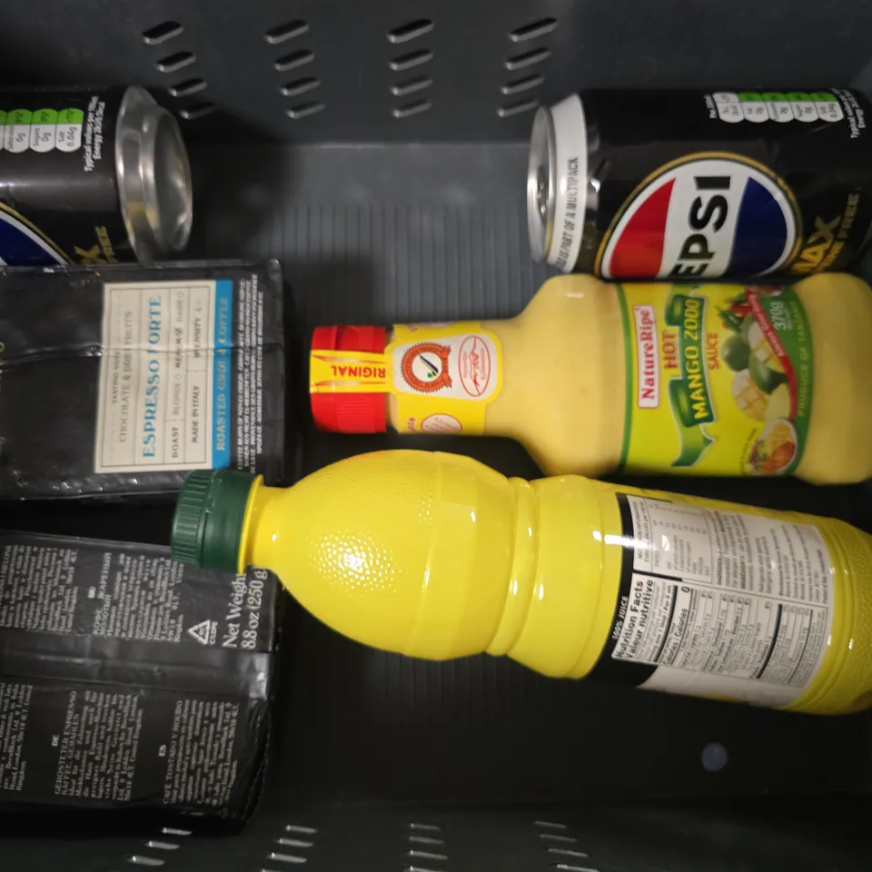APPROXIMATELY 8 ASSORTED FOOD & DRINK ITEMS TO INCLUDE - PENIS PASTA, UKWAJU SAUCE , WALKERS CHOCOLATE CLASSICS ETC