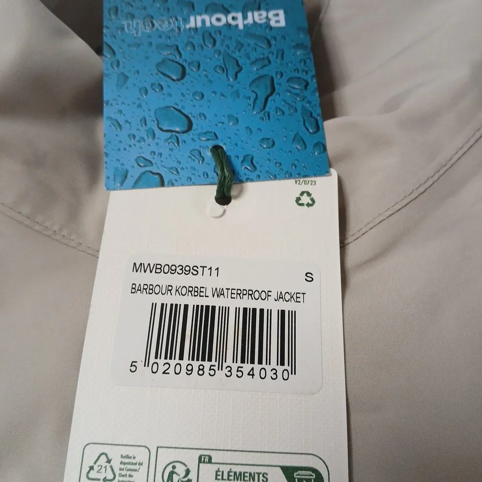 BARBOUR KORBEL WATERPROOF JACKET – BEIGE – UK S