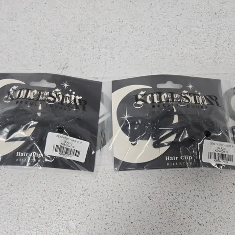 LOT OF APPROXIMATELY 50 BRAND NEW BAGGED KILLSTAR DEAD PRETTY HAIR CLIPS