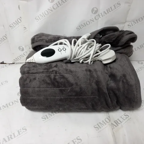 BOXED COZEE HOME HEATED BLANKET IN CHARCOAL