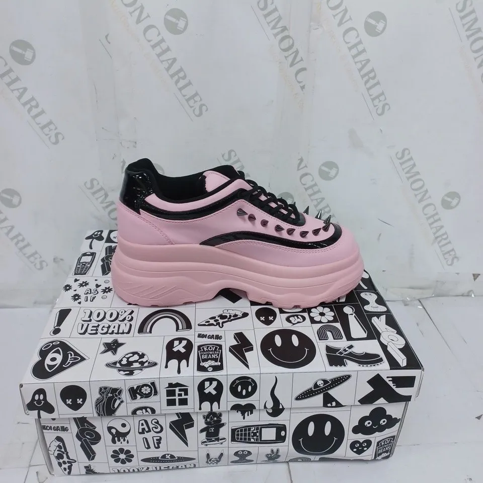 KOI FOOTWEAR LADIES PINK YANDOLL EXILE TRAINERS SIZE 3