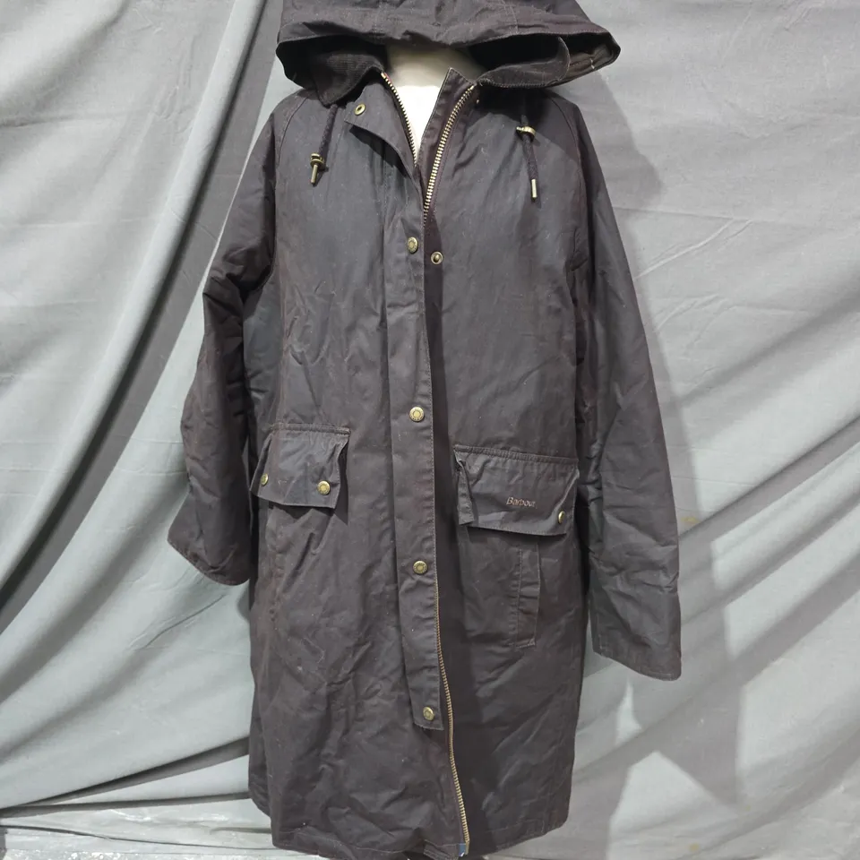 BARBOUR WILLOWS WAX JACKET IN BROWN - UK 14