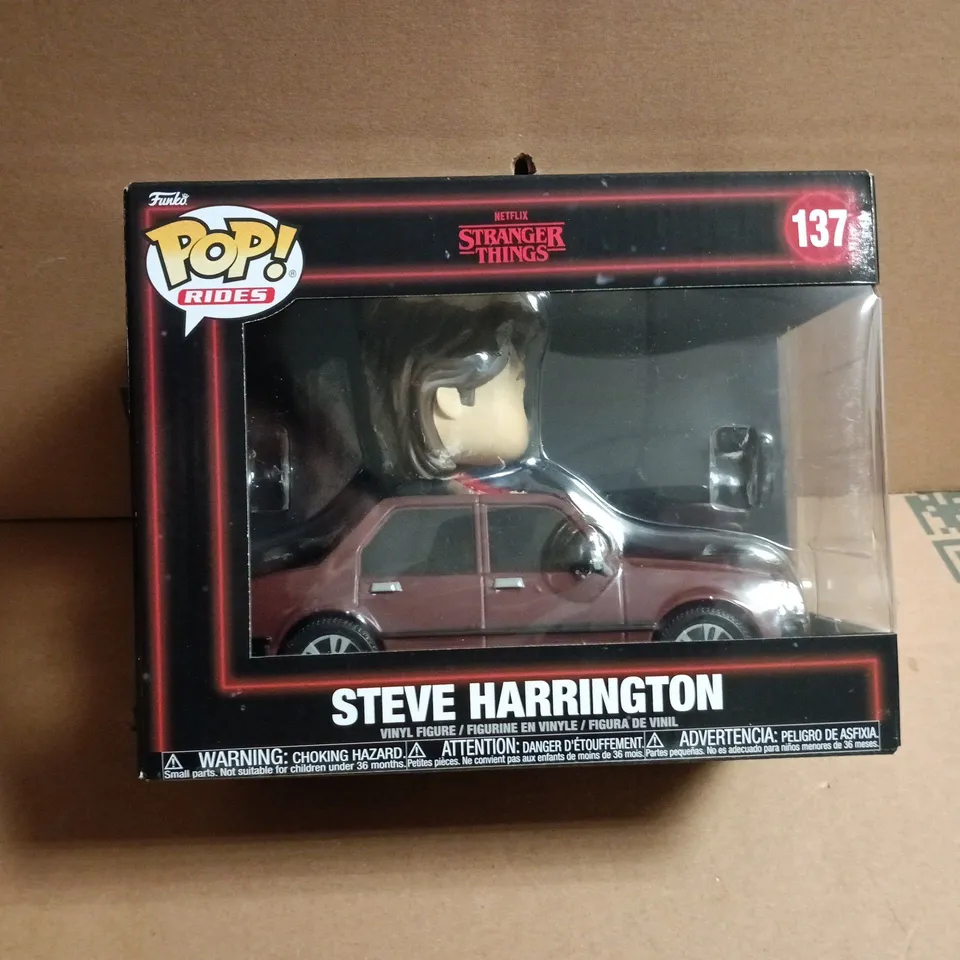 FUNKO POP! RIDES STEVE HARRINGTON – STRANGER THINGS – BOXED