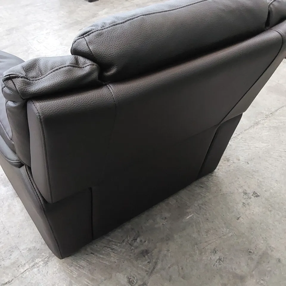 DESIGNER ALBION STATIC ARMCHAIR IN LEATHER 
