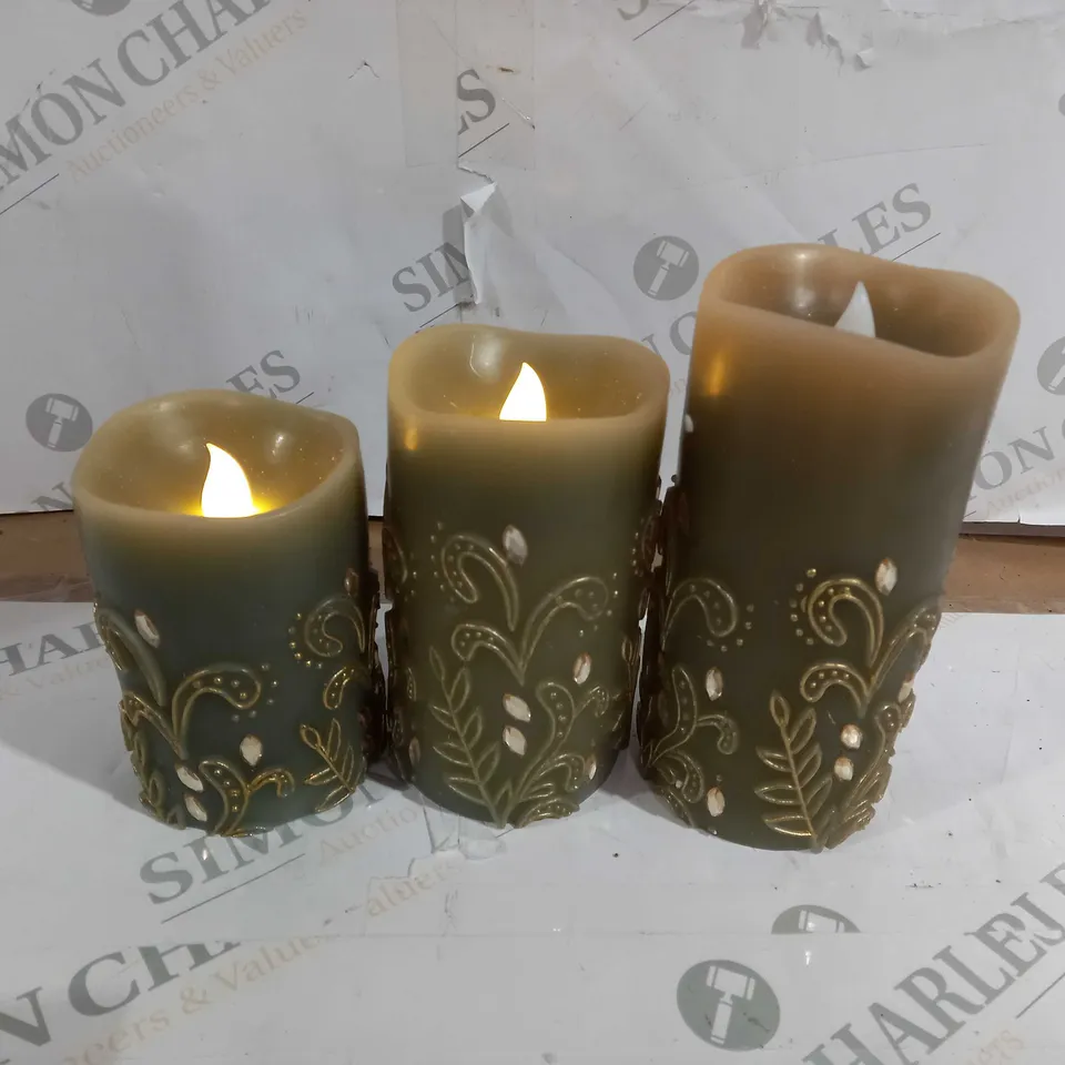 ALISON CORK SET OF 3 FLAMELESS CANDLES