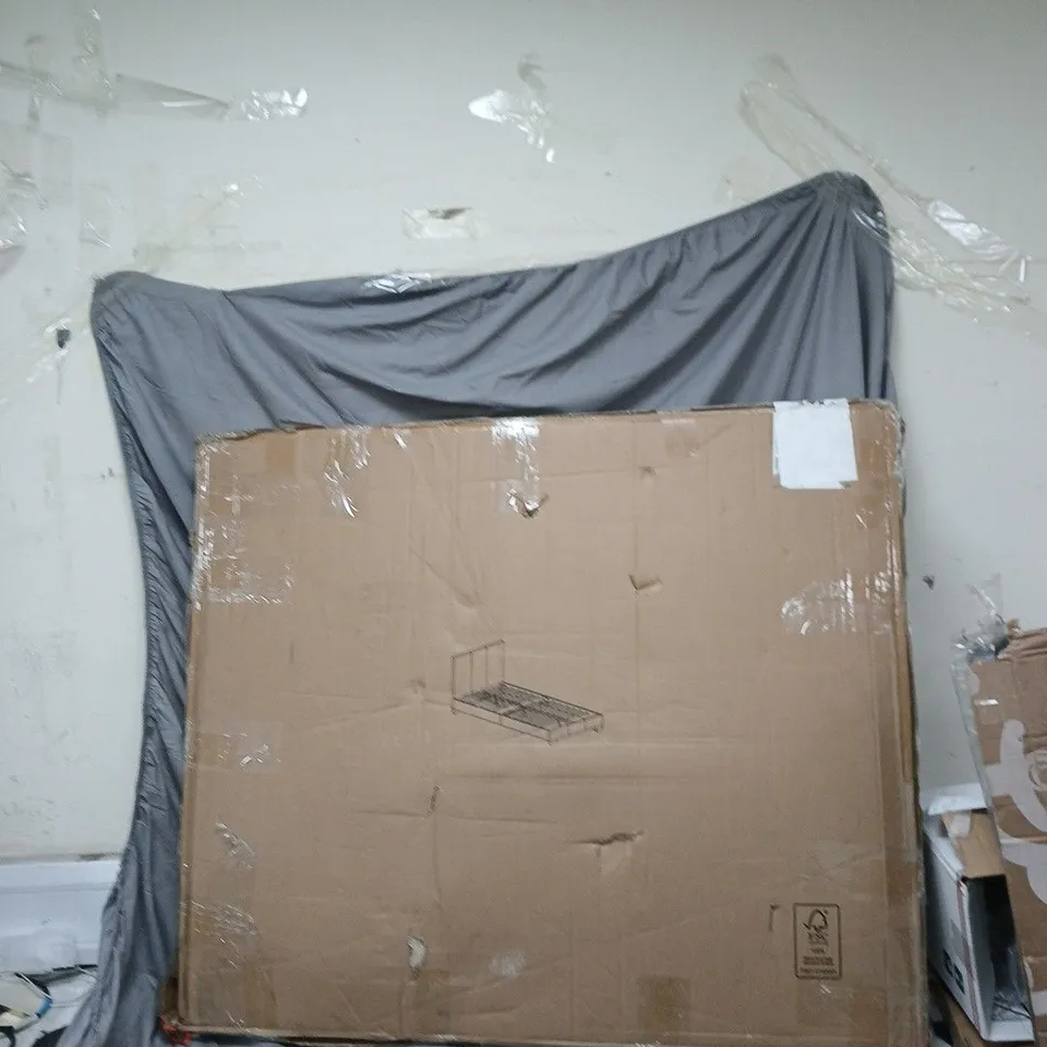 RILEY FABRIC SINGLE BED FRAME