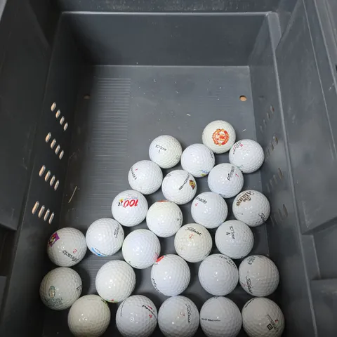 TOTE OF APPROXIMATELY 20 ASSORTED GOLF BALLS