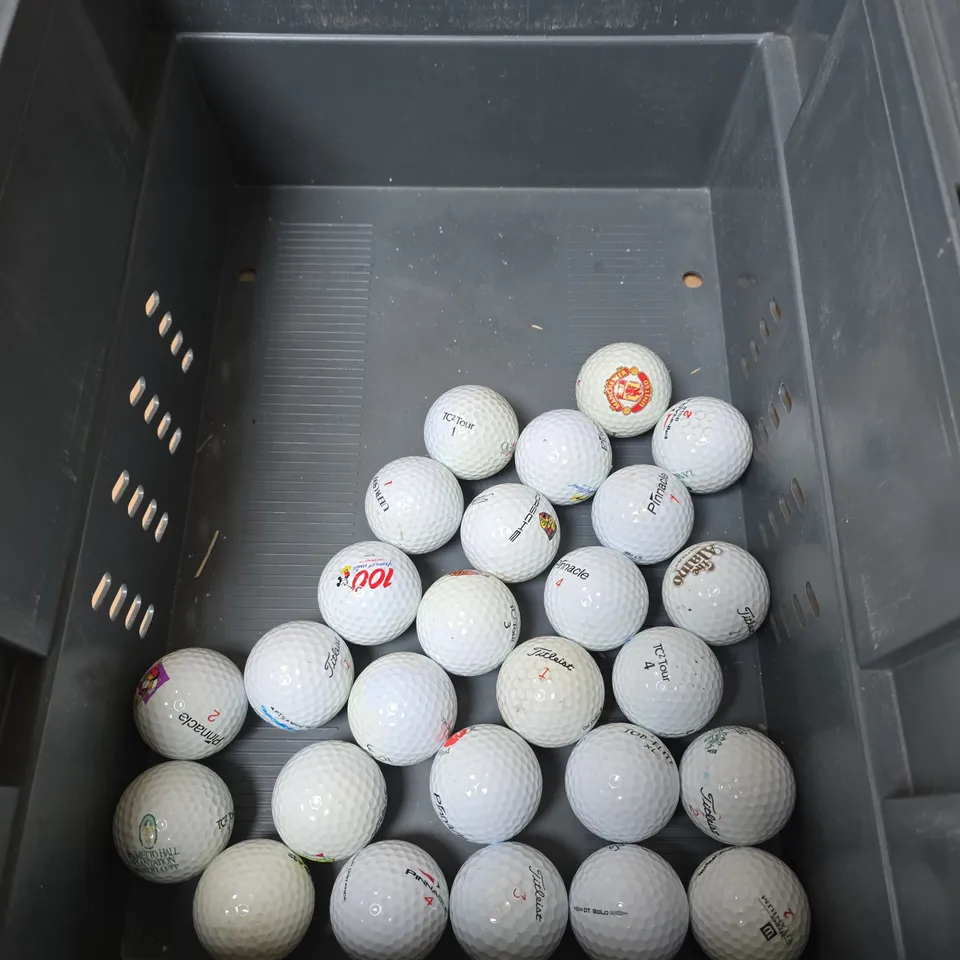 TOTE OF APPROXIMATELY 20 ASSORTED GOLF BALLS