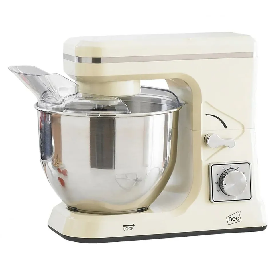 BOXED NEO 5L 6-SPEED 800W ELECTRIC STAND FOOD MIXER - IN CREAM (1 BOX)