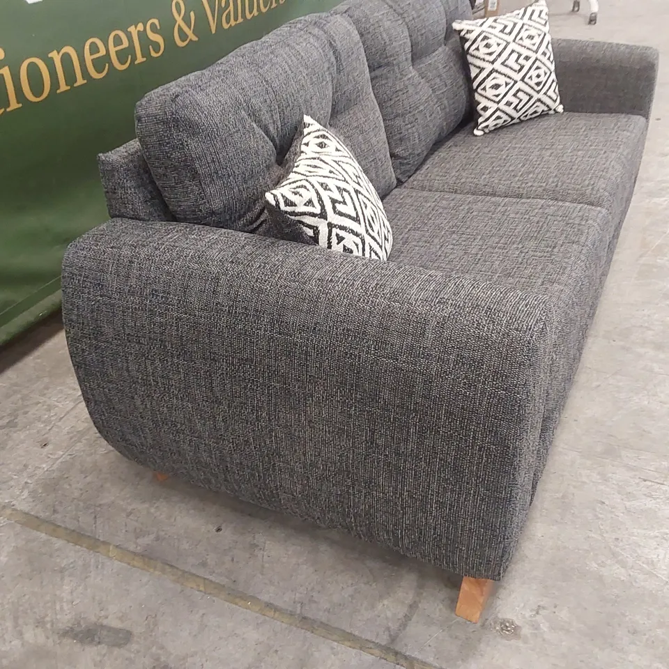 PRENT FABRIC 3 SEATER SOFA - GREY RRP £899