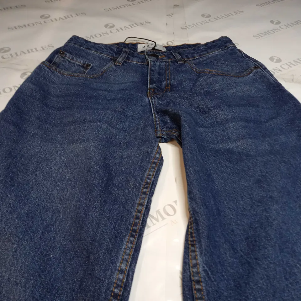 MOTEL EXTRA WIDE LOW RISE JEANS MID BLUE - W24 L32