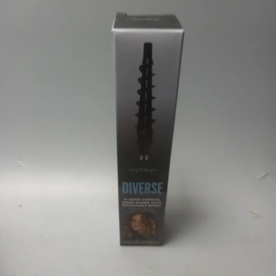 BOXED REVAMP DIVERSE 13-25MM CONICAL WAND BARREL WITH DETACHABLE SPIRAL 