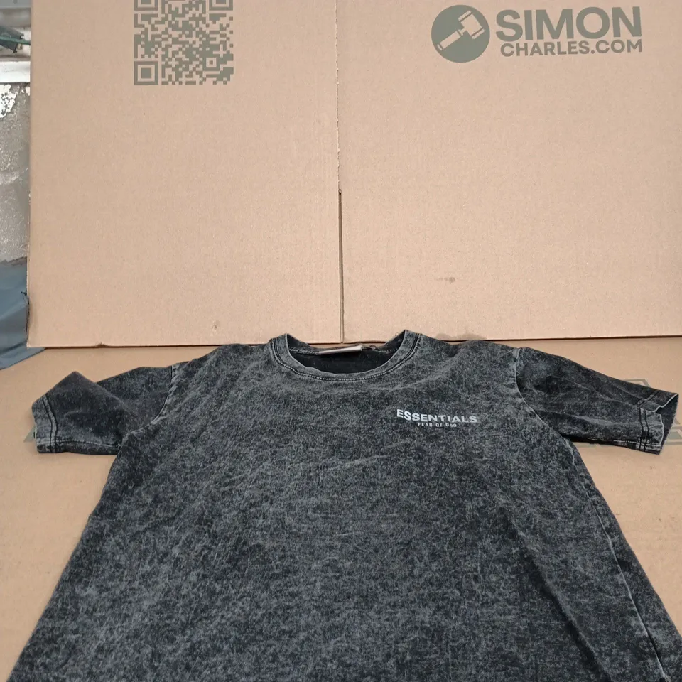 ESSENTIALS FEAR OF GOD SMALL T SHIRT DARK STONEWASH