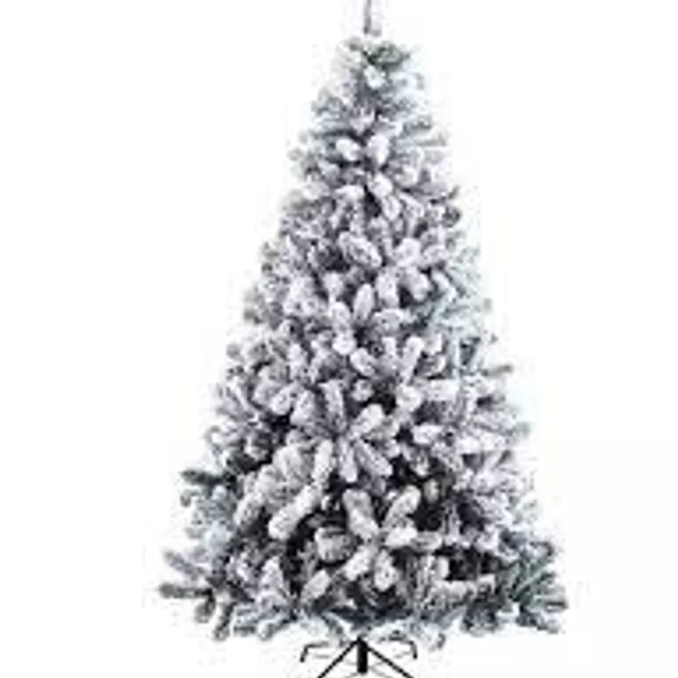 BOXED GRADE 1 7FT FLOCKED EMPEROR CHRISTMAS TREE RRP £129.99