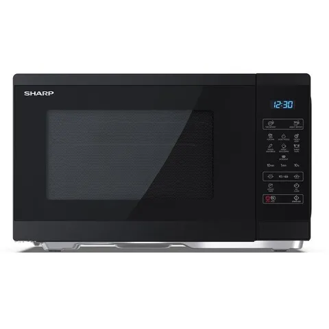 SHARP 25L FREESTANDING DIGITAL SOLO MICROWAVE - BLACK
