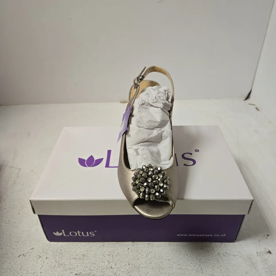LOTUS ELODIE PEWTER METALLIC HIGH HEELED SANDAL – UK4
