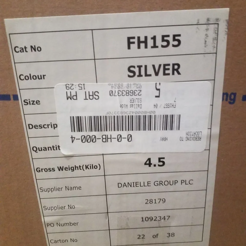BOX CONTAINING APPROXIMATELY 5 PAIRS OF BRAND NEW SIMPLY BE SILVER DALLAS WIDE PENNY LOAFERS - SIZE 7