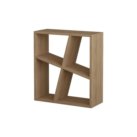 BOXED BAL SIDE TABLE IN OAK