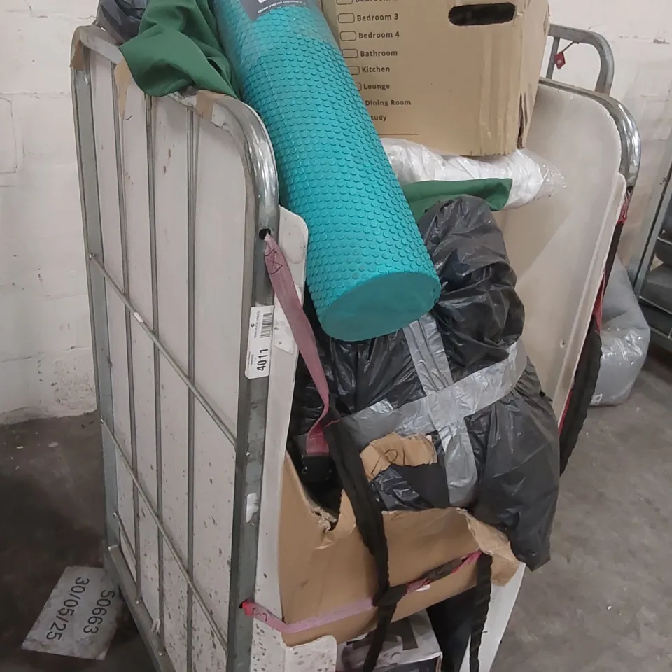 CAGE CONTAINING ASSORTED CONSUMER PRODUCTS // CAGE NOT INCLUDED 
