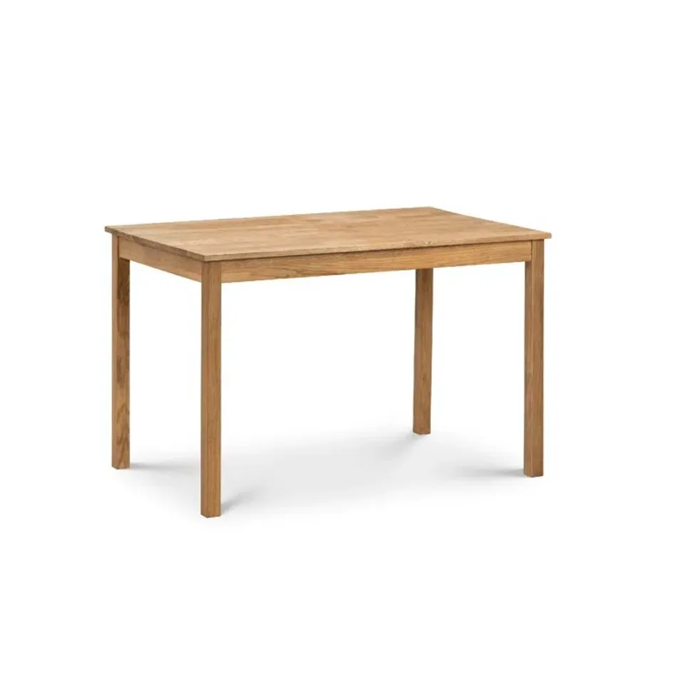 BOXED CARMEL 118CM SOLID OAK DINING TABLE