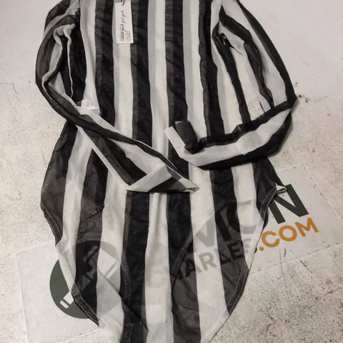 NOBODY'S CHILD STRIPED DRESS – BLACK & WHITE 