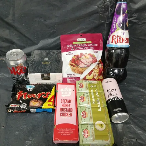 APPROXIMATELY 5 ASSORTED FOOD &DRINK ITEMS TO INCLUDE - RIBENA, MARS BARS AND HUMMUS   - COLLECTION ONLY 