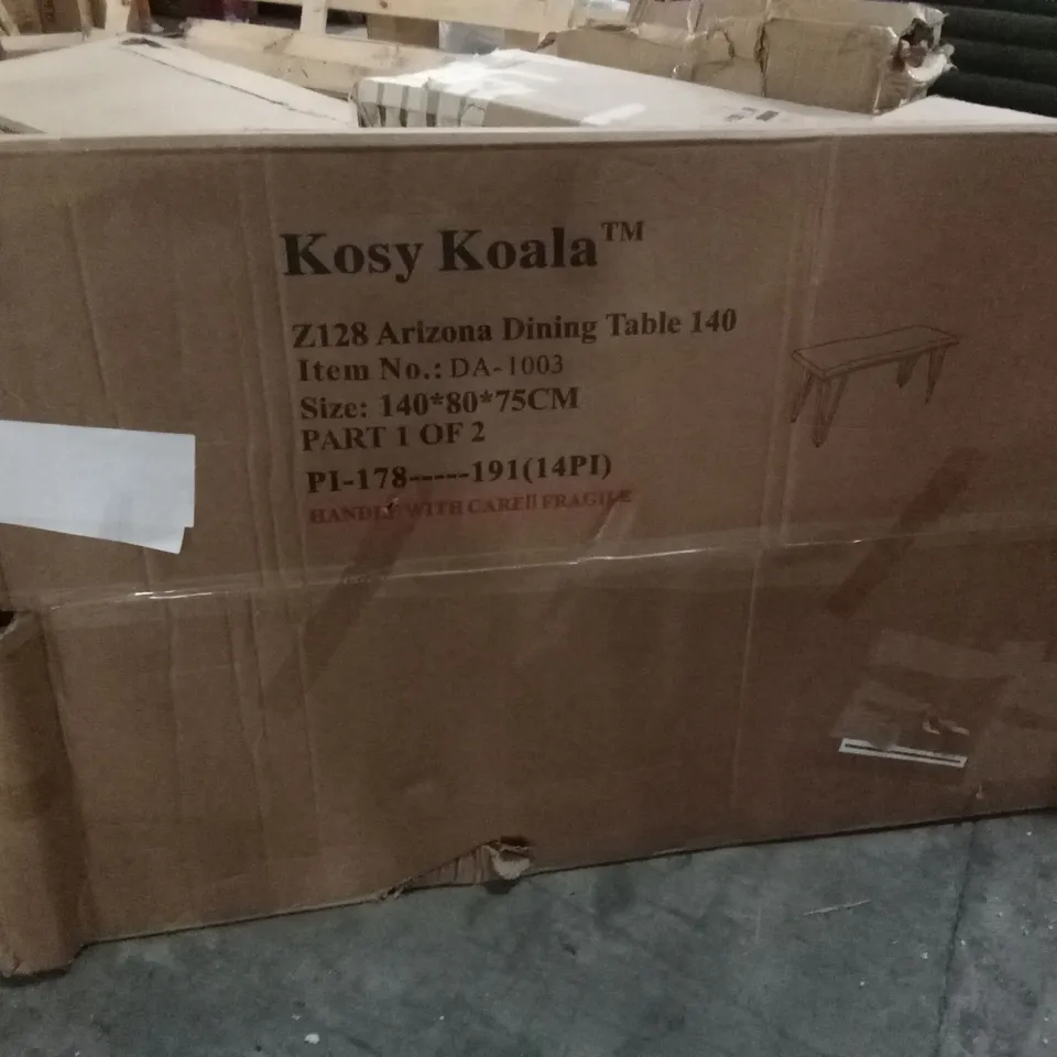 BOXED COSY KOALA ARIZONA DINING TABLE, 140cm (2 BOXES)