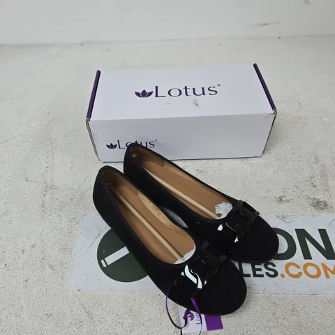LOTUS ELENI BLACK FLATS – WOMEN'S, UK 6 (EU 39)
