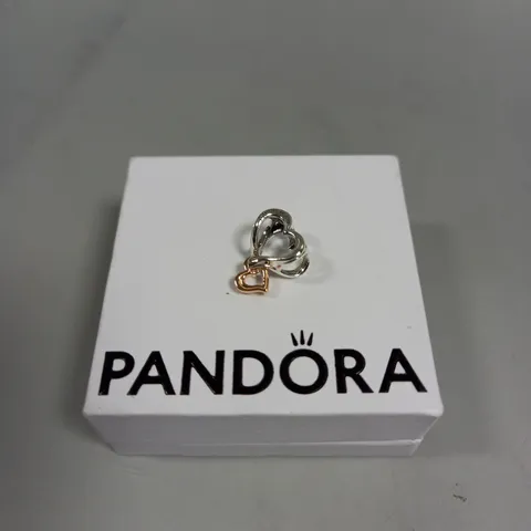 PANDORA TWO-TONE OPENWORK INFINITY HEART CHARM