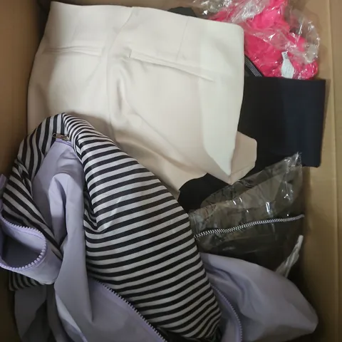 APPROXIMATELY 20 ASSORTED CLOTHING PRODUCTS IN VARIOUS STYLES & SIZES TO INCLUDE JUMPERS, T-SHIRTS, DRESSES ETC