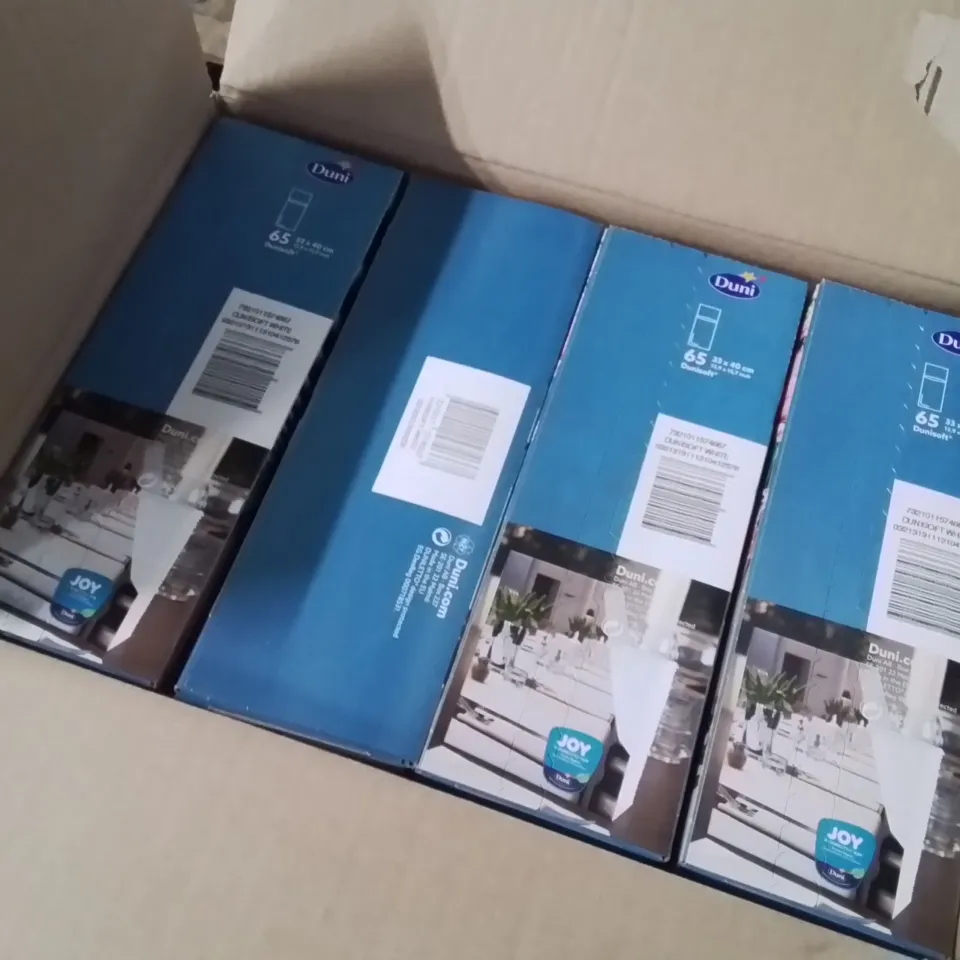 BOXED DUNI JOY 65 DUNILETTO SLIM POCKET NAPKINS APPROXIMATELY 4 BOXES 