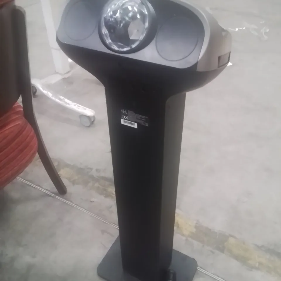 EASY KARAOKE SMART BLUETOOTH PEDESTAL KARAOKE SYSTEM WITH LIGHT EFFECTS + 2 MICS // MODEL: EKS828-BT