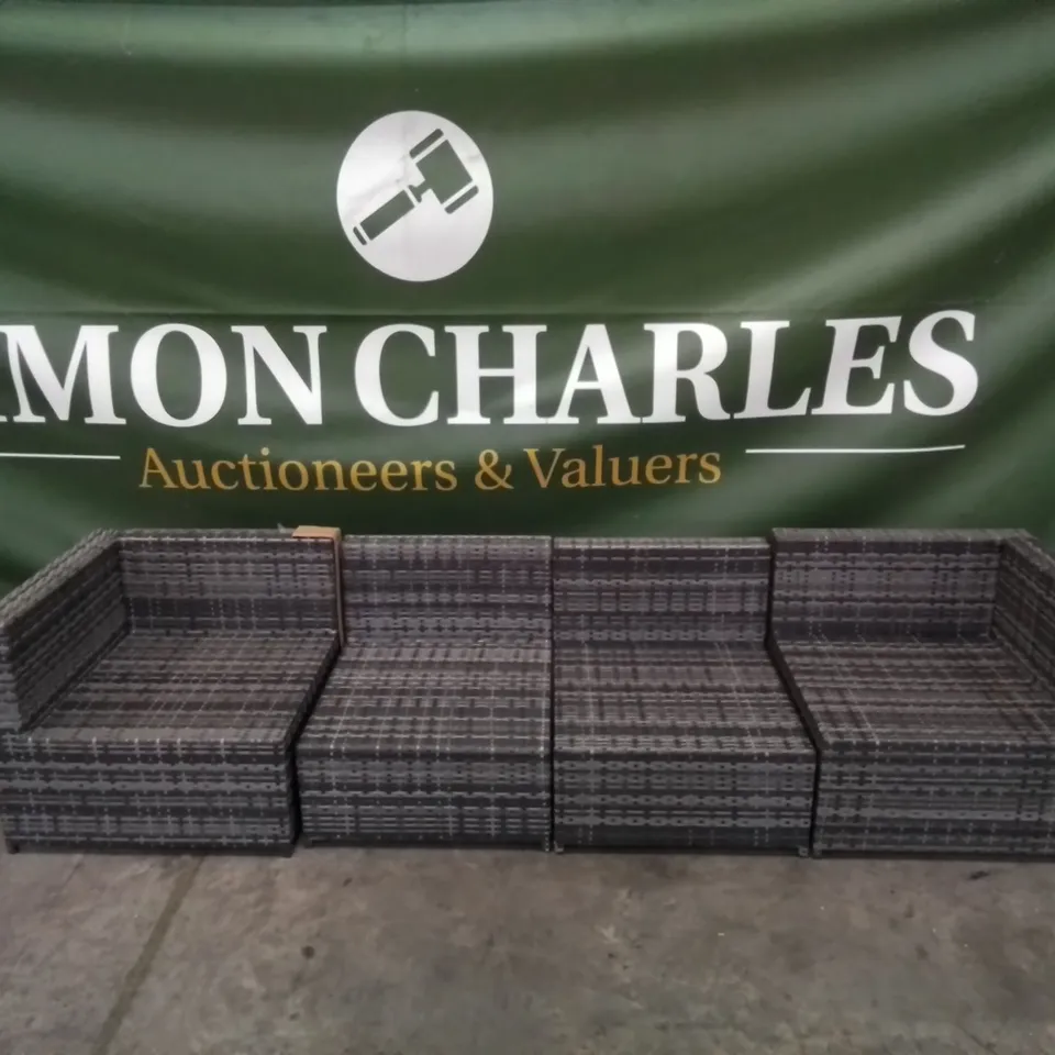 BOXED LINEA 7 PIECE RATTAN SET WITH PE COVER     
