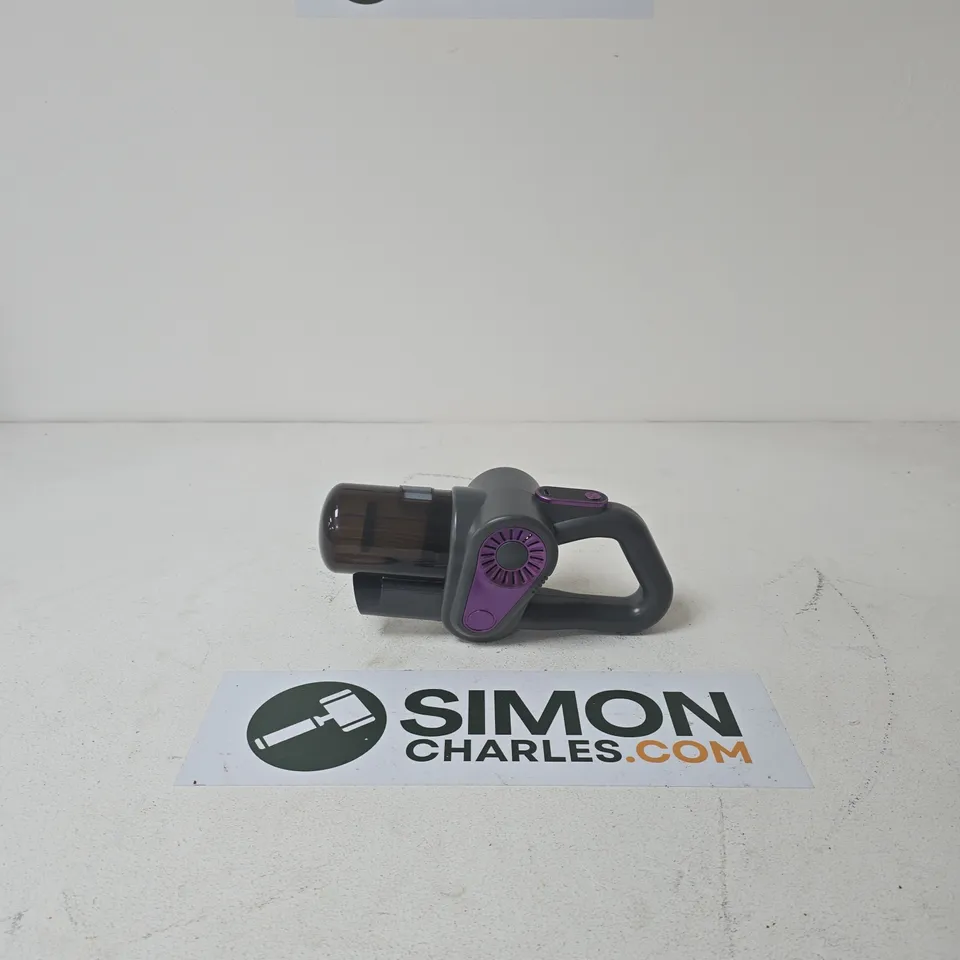 CORDLESS HANDHELD VACUUM CLEANER WITH PURPLE ACCENTS